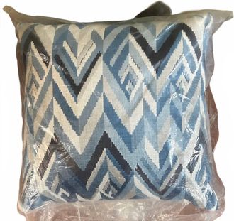 Missoni Zigzag Pattern Pillow - Set Of 2 In Blue, White