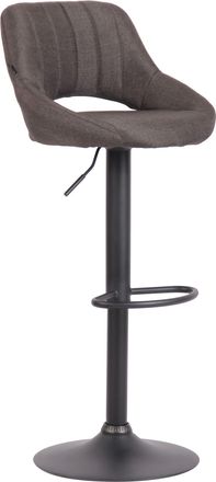 Clp Clp - Taburete De Bar Milet En Tela Con Base Met&aacute;lica Gris Oscuro Negro