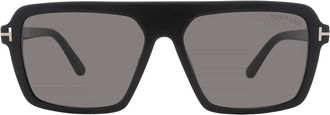 Tom Ford Vincent Smoke Square Mens Sunglasses FT1176 01A 56