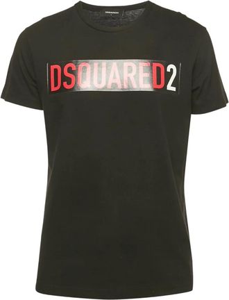 Dsquared2 T-shirt met logoprint - Zwart
