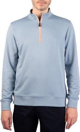 Tailorbyrd Ottoman Rib Quarter Zip Sweater in Cornflower Blue at Nordstrom Rack, Size X-Large