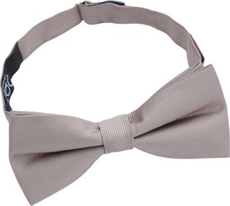 DQT Plain Twill Wedding Thistle Pre-Tied Bow Tie for Men - Desert Taupe