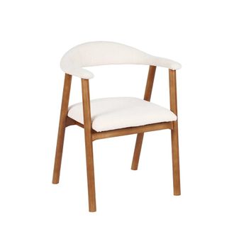 Klast Silla de comedor de madera beige 58 cm x 79 cm