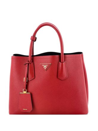 Prada Cuir Double Saffiano Leather Medium tote bag - Rood