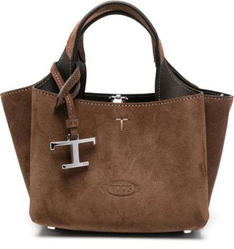 Tod's Tassen, Dames, Bruin, ONE Size, Su&egrave;de, T Timeless Bag