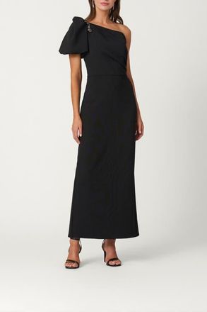Shoshanna Midnight Embellished Crepe Perla Dress in Jet at Nordstrom, Size 1