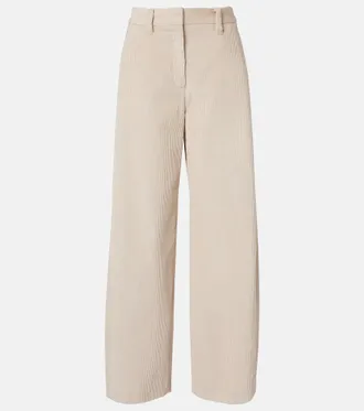 Brunello Cucinelli Cotton corduroy wide-leg pants
