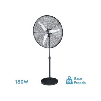 Fabrilamp Ventilador De Pie Alarcon 180w Negro 3vel 65d 3asp Aluminio Plata Orientable Y Oscilante