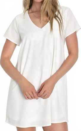 Lulus Womens Short Sleeve Freestyle Shift Dress In White