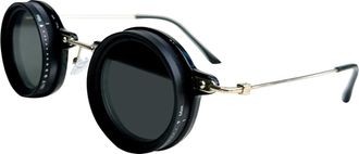 Generic Adjustable Tint Sunglasses, UV Damage Reduction, Black, Adjustable Polarised Sunglasses, Anti-Glare, Lightweight Round Frame, For Men While Driving, B