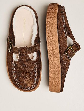 Intentionally blank Textmsg Suede & Shearling Clog