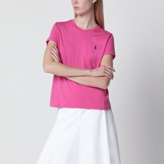 Polo Ralph Lauren Polo Pony cotton crewneck T-shirt in accent pink