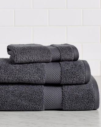 Superior Solid Absorbent Strong Zero-Twist 3Pc Cotton Towel Set