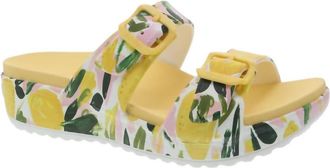Dansko Womens Kandi Lemons Molded Sandals In Yellow