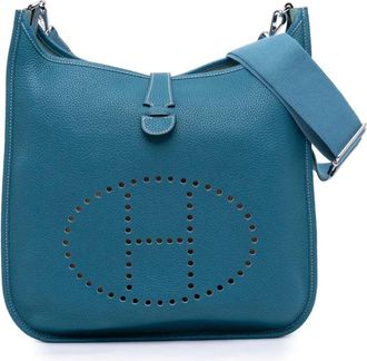 Hermès Borsa a tracolla Evelyne III 33 in pelle Clemence 2012 - Blu