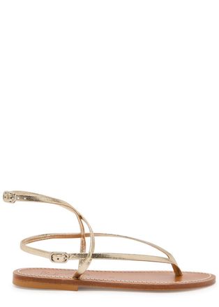 K.Jacques Abako Metallic Leather Sandals - Gold - 38 (IT38 / UK5)