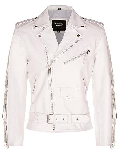 SOLDE: Vestes En Cuir Blousons cuir en Blanc jusqu'à −60