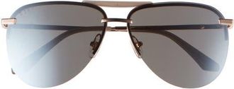 DIFF Eyewear Tahoe 65mm Oversize Aviator Sunglasses in Gold /Silver at Nordstrom