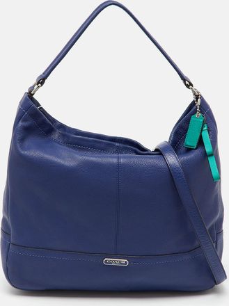 Coach Blue Pebble Leather Park Hobo
