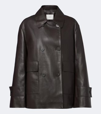 Joseph Delia double-breasted leather jacket