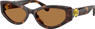Swarovski 0Sk 6045U - unisex - Zonnebrillen - Bruin - 55 MM - Accessoires