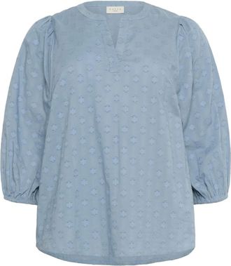 Kaffe Curve Mujer, Blusas y Camisas, Azul, Talla: 3XL