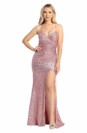 Lets Sleeveless Gown In Pink