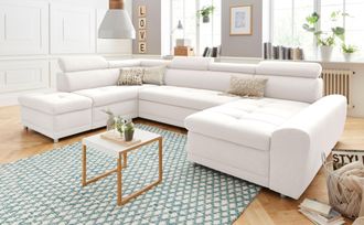 Sit&more Wohnlandschaft &raquo;Riva U-Form&laquo; wahlweise mit Bettfunktion