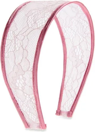 Tasha Embroidered Lace Headband in Blush at Nordstrom