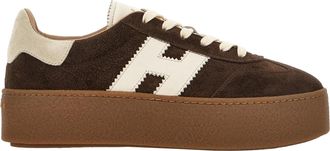 Hogan Brown Cool Suede Leather Sneakers