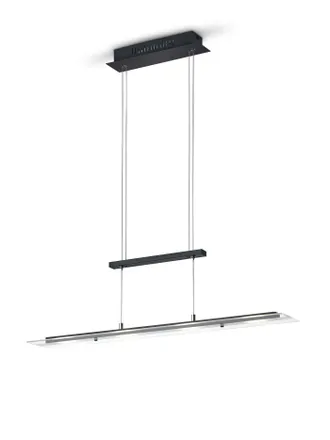 Trio Leuchten Trio Lighting - Milos Sospensione Led 20w 2200lm, 3000k Rettangolare Nera L. 80cm
