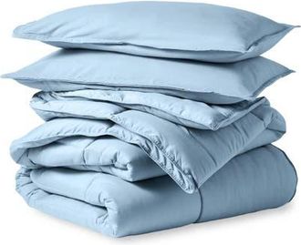 Bare Home All-Season Down Alternative Comforter Set in Light Blue at Nordstrom, Size Twin