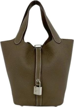 Herm&egrave;s Borsa a mano Pre-owned Picotin Lock PM in pelle - - Pre-owned - Donna - Marrone - ONE SIZE