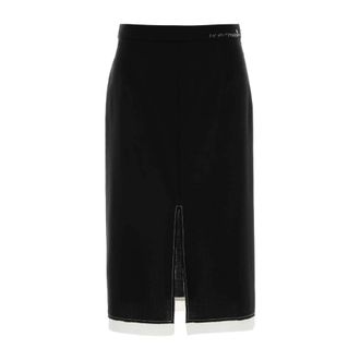 Marni Midi Skirts, female, Black, Size: XS Midi Wool Skirt