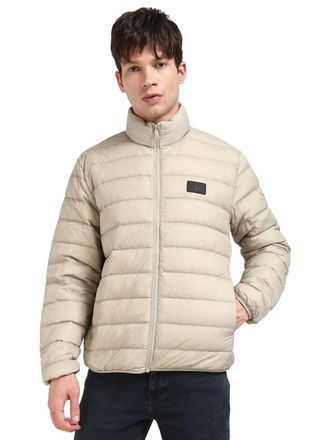 Calvin Klein Mens Lightweight Down Quilted Jacket, Grey (Rock Ridge), S
