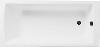 Vitra Ba&ntilde;era Rectangular Derecha De 170x75cm Con Patas Vitra Neon Blancas + Desag&uuml;e Wirquin Con Tapa Y Tap&oacute;n En Negro Mate/black Touch