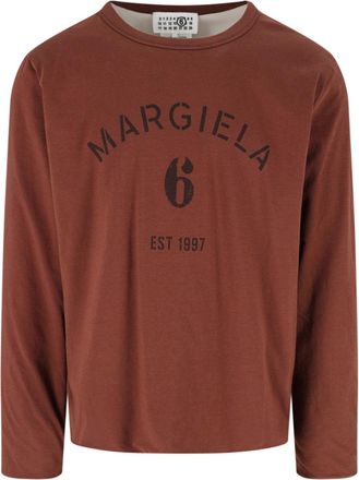 Maison Margiela Brown Cotton Reversible Long-Sleeve T-Shirt