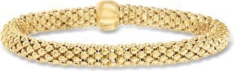 Ross-Simons Italian 18kt Gold Over Sterling Stretch Bracelet