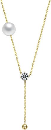 Rachel Glauber 14K Plated Cz Necklace