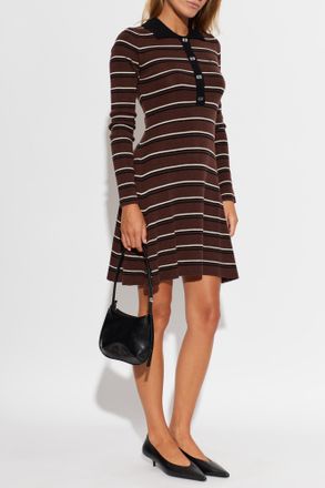 Ganni Wool Dress, Womens, Brown