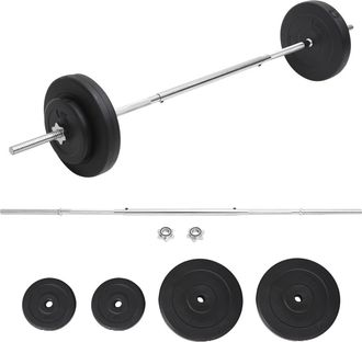 vidaXL Juego De Barra Con Pesas 30 Kg Vidaxl