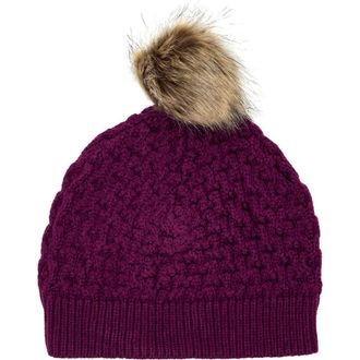 Patricia Nash Faux Fur Pompom Beanie in Plum at Nordstrom Rack