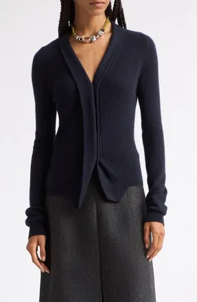 Plan C Shawl Collar Cashmere Cardigan in Navy at Nordstrom, Size 36