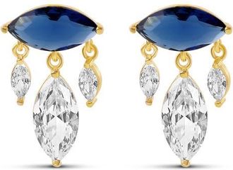 SHYMI Marquise Chandelier Drop Earrings in Blue Gold at Nordstrom
