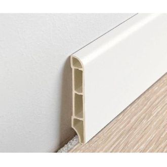 Made in Italy Battiscopa Pvc H70x12mm Sp.2mm 2,50mt Bianco