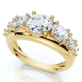 Pompeii3 2Ct TW Diamond Anniversary Stackable Wedding Ring 14k Gold Lab Grown