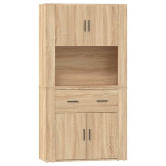 vidaXL Vidaxl - Aparador Alto Madera Contrachapada Color Roble