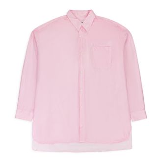 Our Legacy PINK OVERSIZE COTTON SILK DARLING BUTTON-DOWN SHIRT