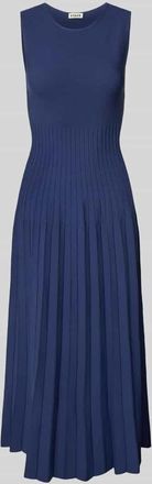 Staud Midikleid mit Plisseefalten Modell ELYSE in Dunkelblau, Gr&ouml;&szlig;e XS