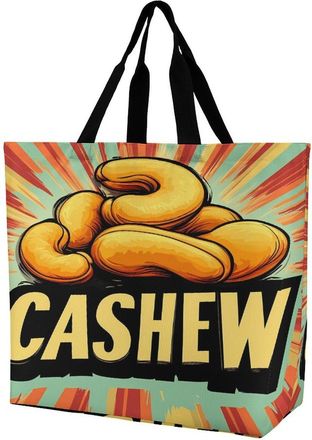 Generic Vintage Cashew Reusable Shopping Bags Large Capacity Grocery Bag Heavy Duty Tote for Women 40x40x16cm